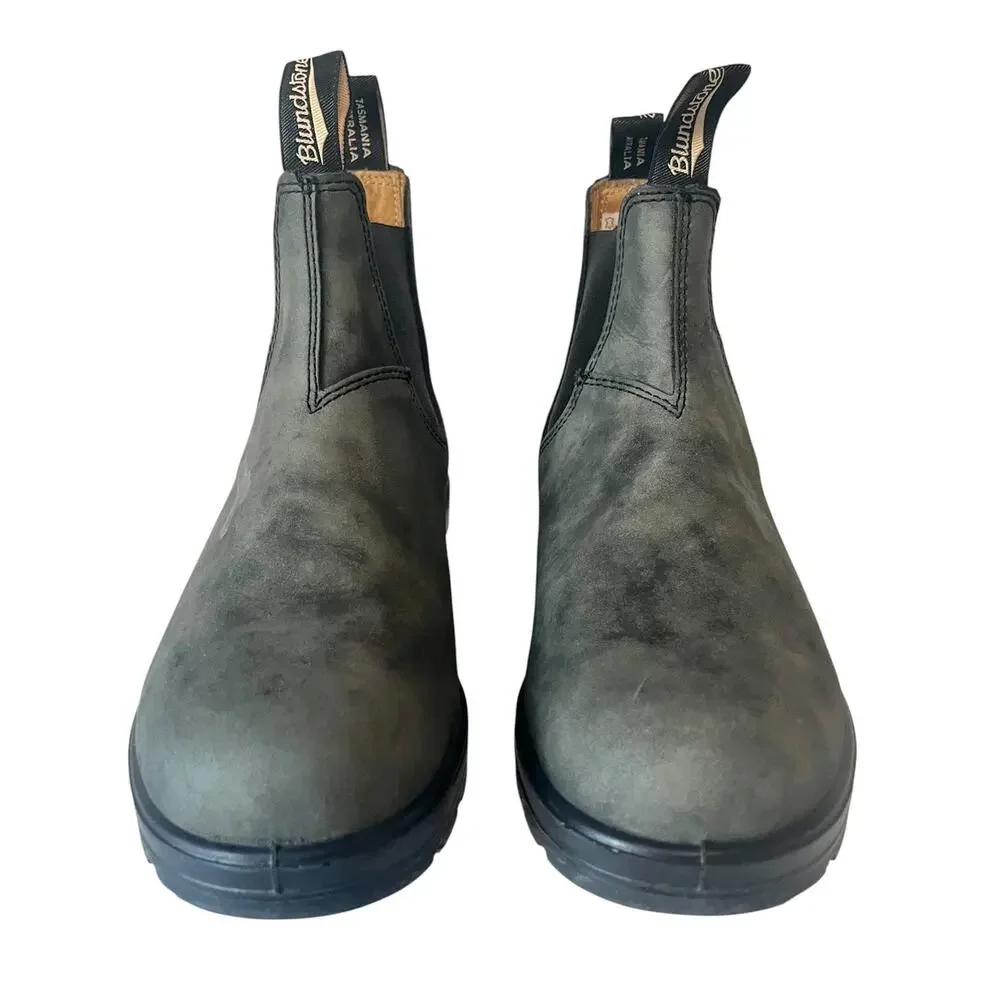 Blundstone 587 Rustic Black Chelsea Boots Size AU 9 / US W 12 / M 10
